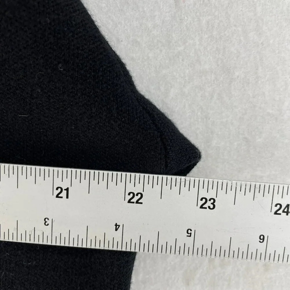 Zara Sweatshirt Women's Sz Large Black Crew Neck Ribbed Knit Pullover Stretch - Picture 3 of 10